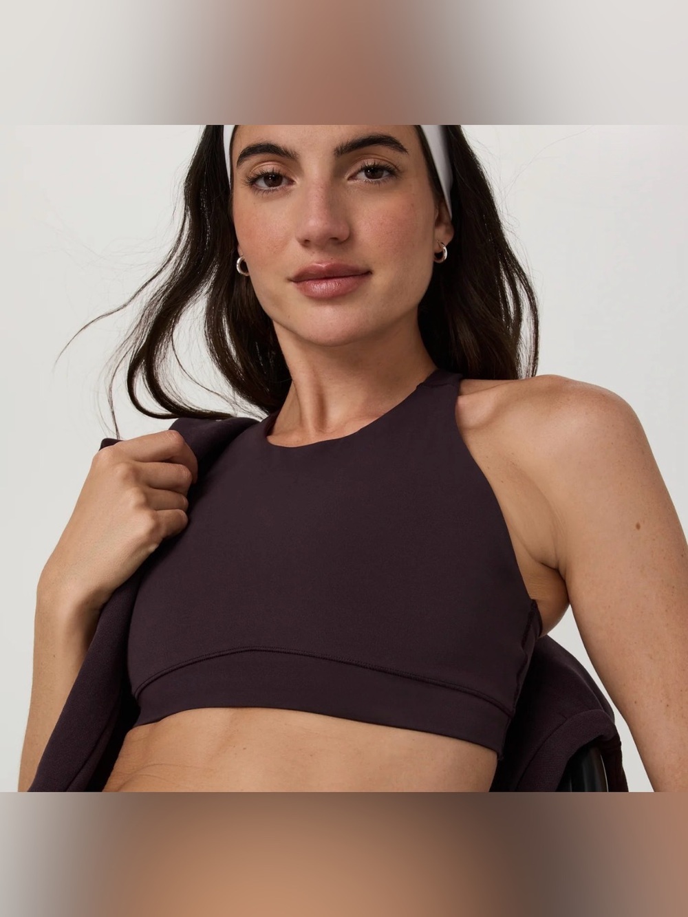 VUORI AllTheForm H-Neck Burgundy Sports Bra